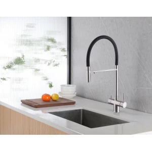 Смеситель ABBER Wasser Kreis AF81141 для кухни с подключением фильтра и выдвижной лейкой